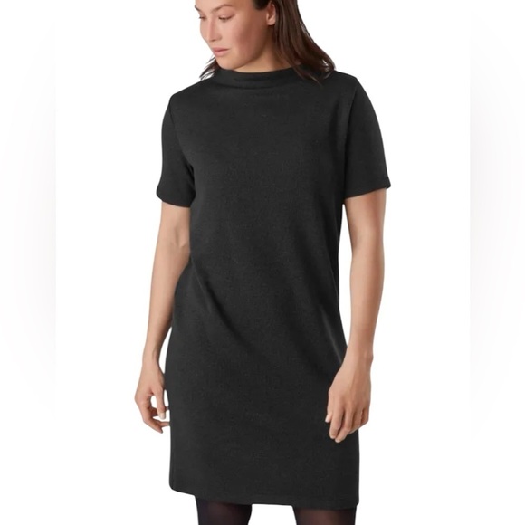 Arc'teryx Dresses & Skirts - Arc´teryx Laina Knit Fleece Mock Neck Short Sleeve Shift Dress Medium Black